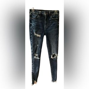 American Eagle Outfitters Distressed Super Hi Rise Jeggings